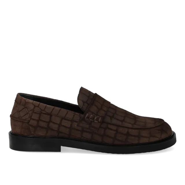 Angulus Penny loafer klassisk bred pasform læder