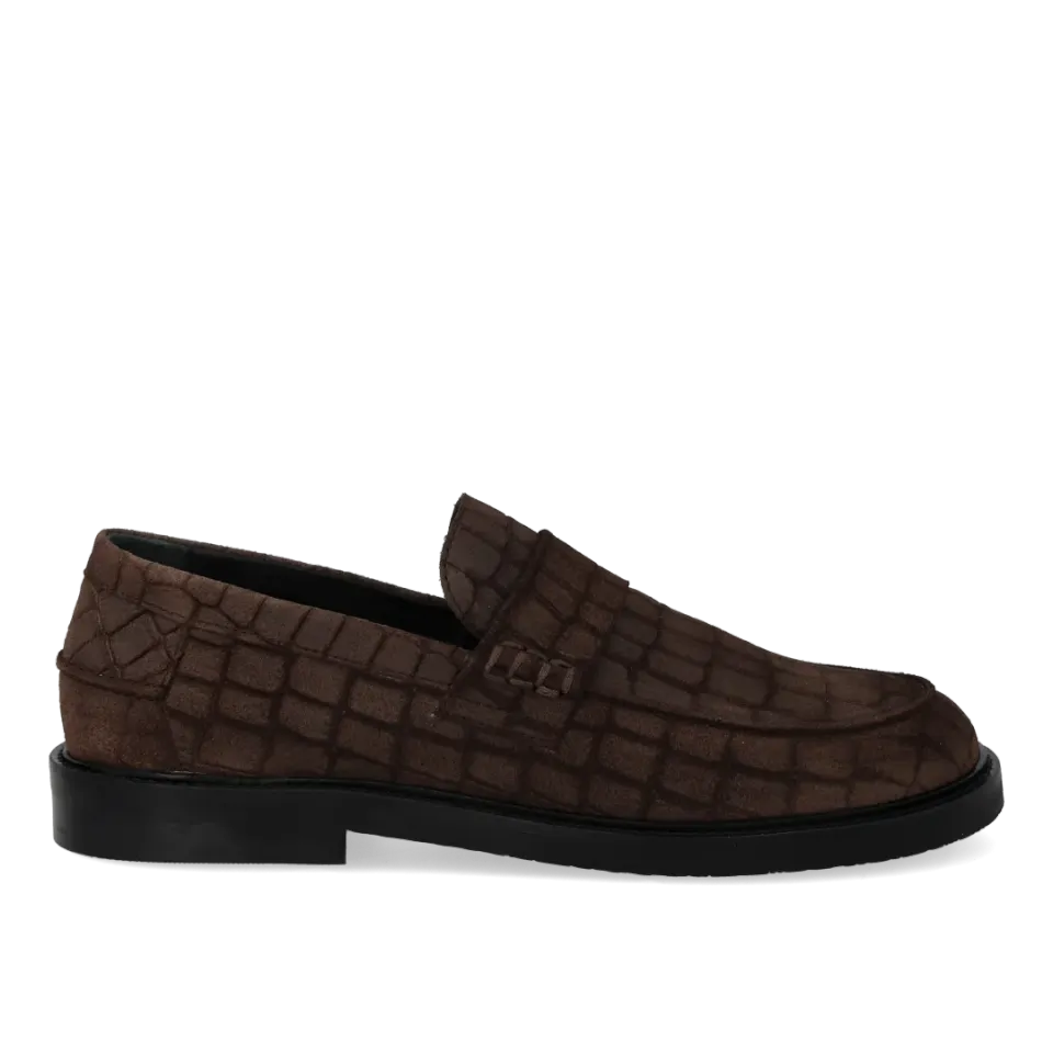 Angulus Penny loafer klassisk bred pasform læder