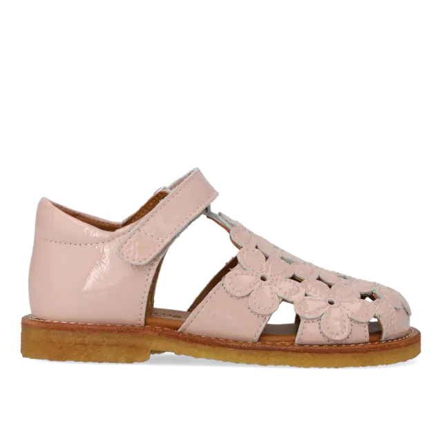 Angulus Sandal lukket tå blomster børnesandal rummelig