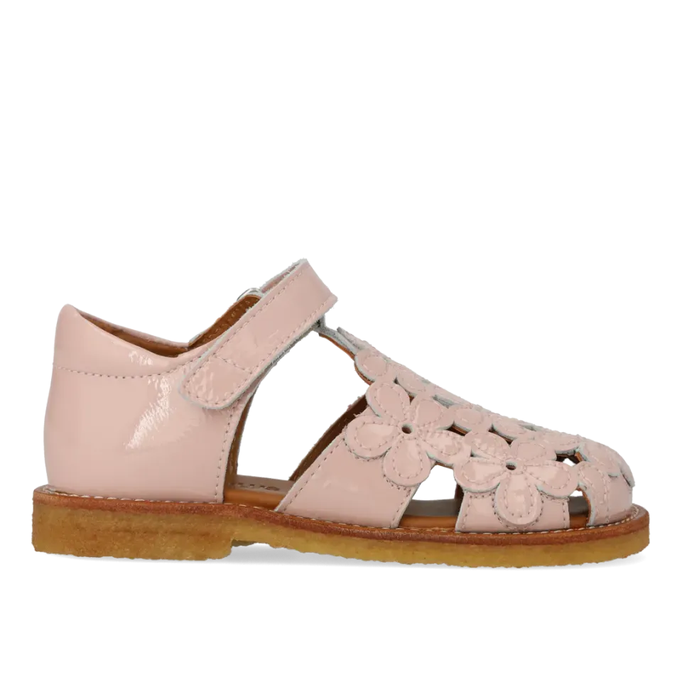 Angulus Sandal lukket tå blomster børnesandal rummelig