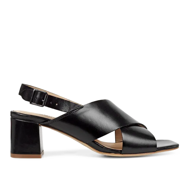 Angulus sandal med blokhæl damesandal læder 6 cm hæl