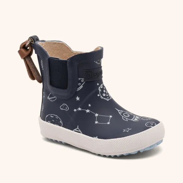 Bisgaard Baby Rubber gummistøvle to the moon blå