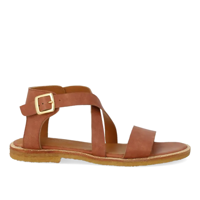 Angulus Sandal krydsremme nitter læder dame