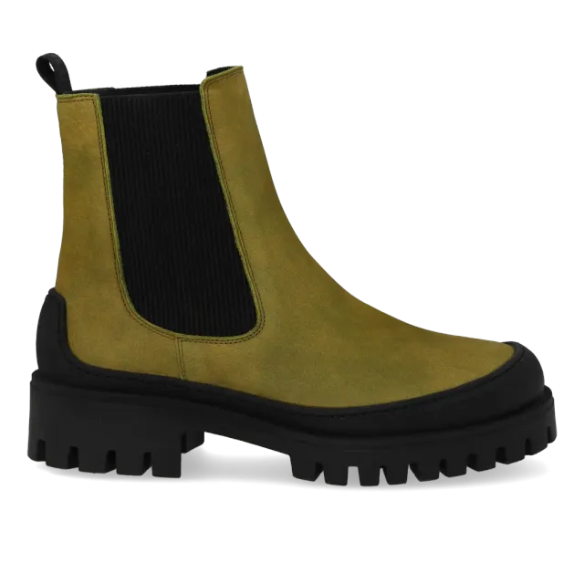 Angulus Chelsea støvle dame nubuck chunky sål