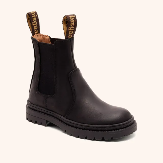 Bisgaard Neo støvler rustic black læder