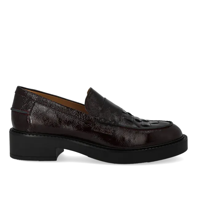 Angulus Loafer med fletdetalje damesko chunky