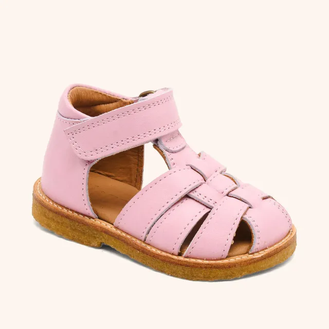 Bisgaard Ami sandal rose flettet læder