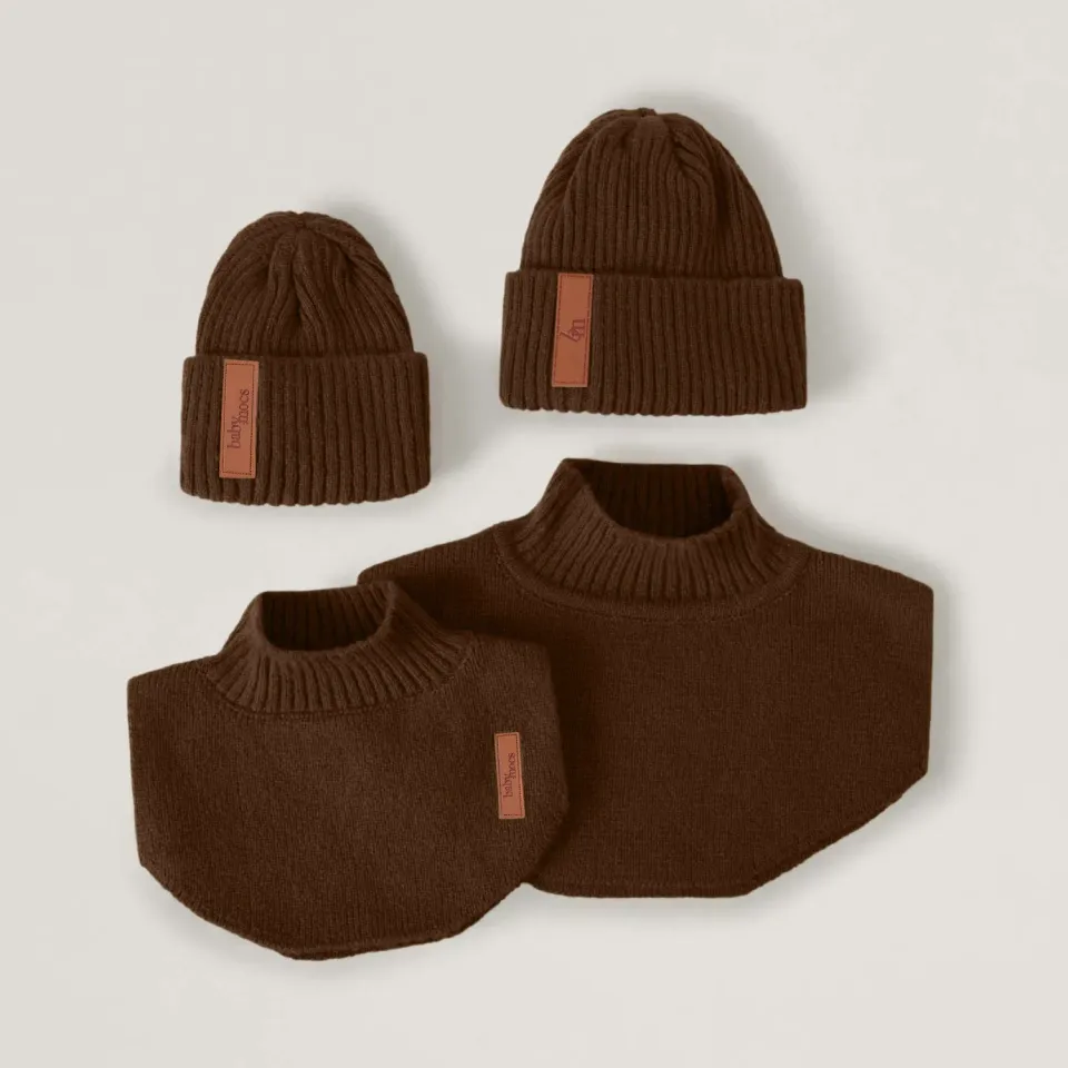 BabyMocs Beanie hue brun børn økologisk