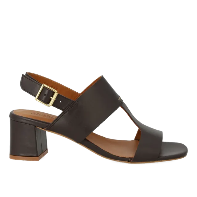 Angulus sandal med blokhæl lædersandal 6 cm