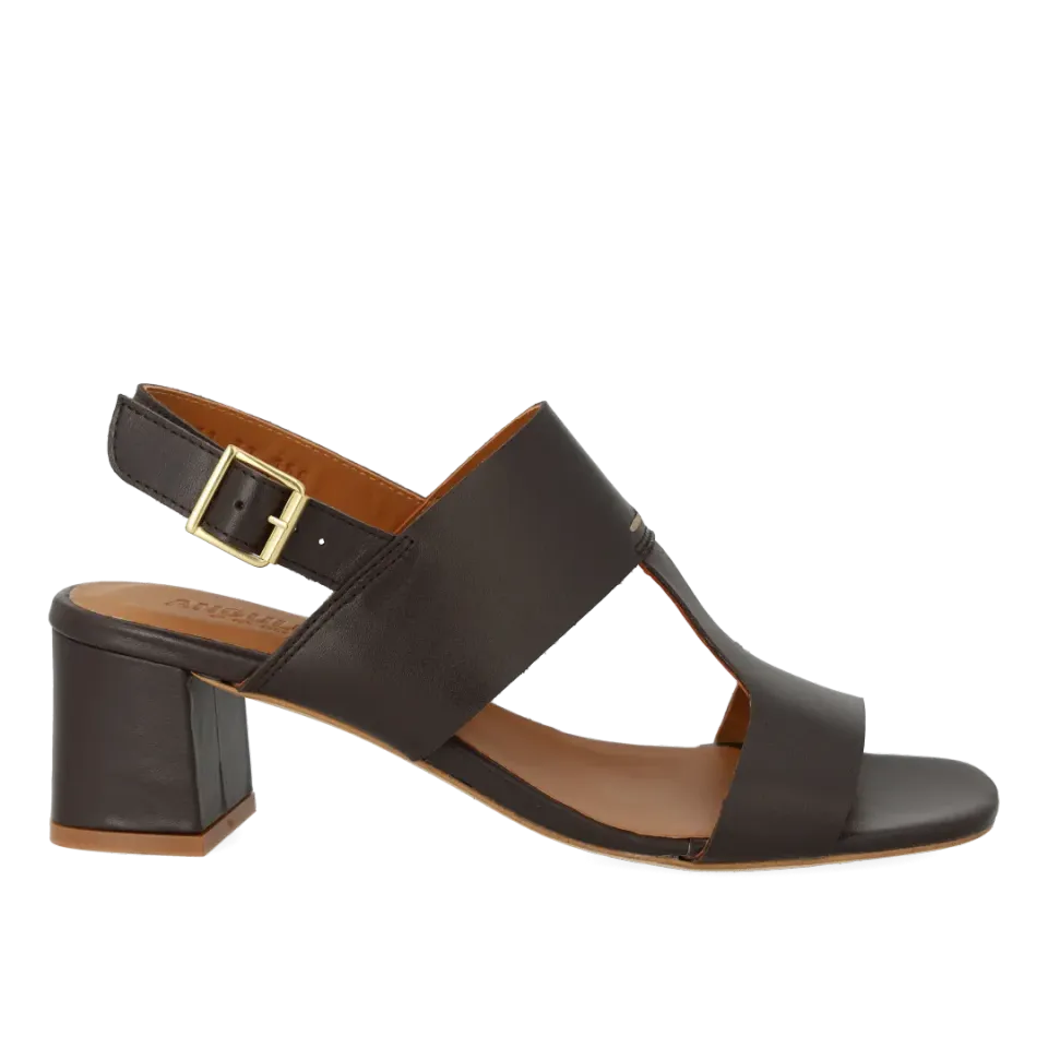 Angulus sandal med blokhæl lædersandal 6 cm