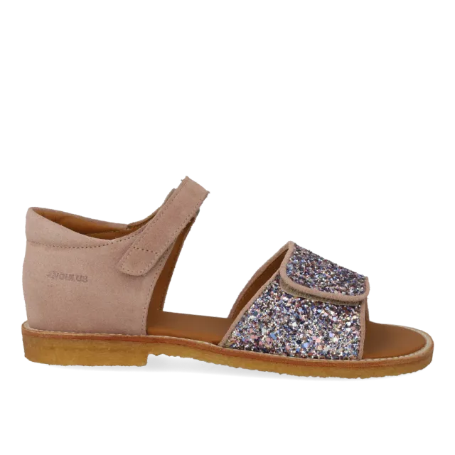Angulus Justerbar sandal børnesandal glitter læder
