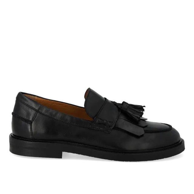 Angulus Penny loafer bred kvast frynser dame