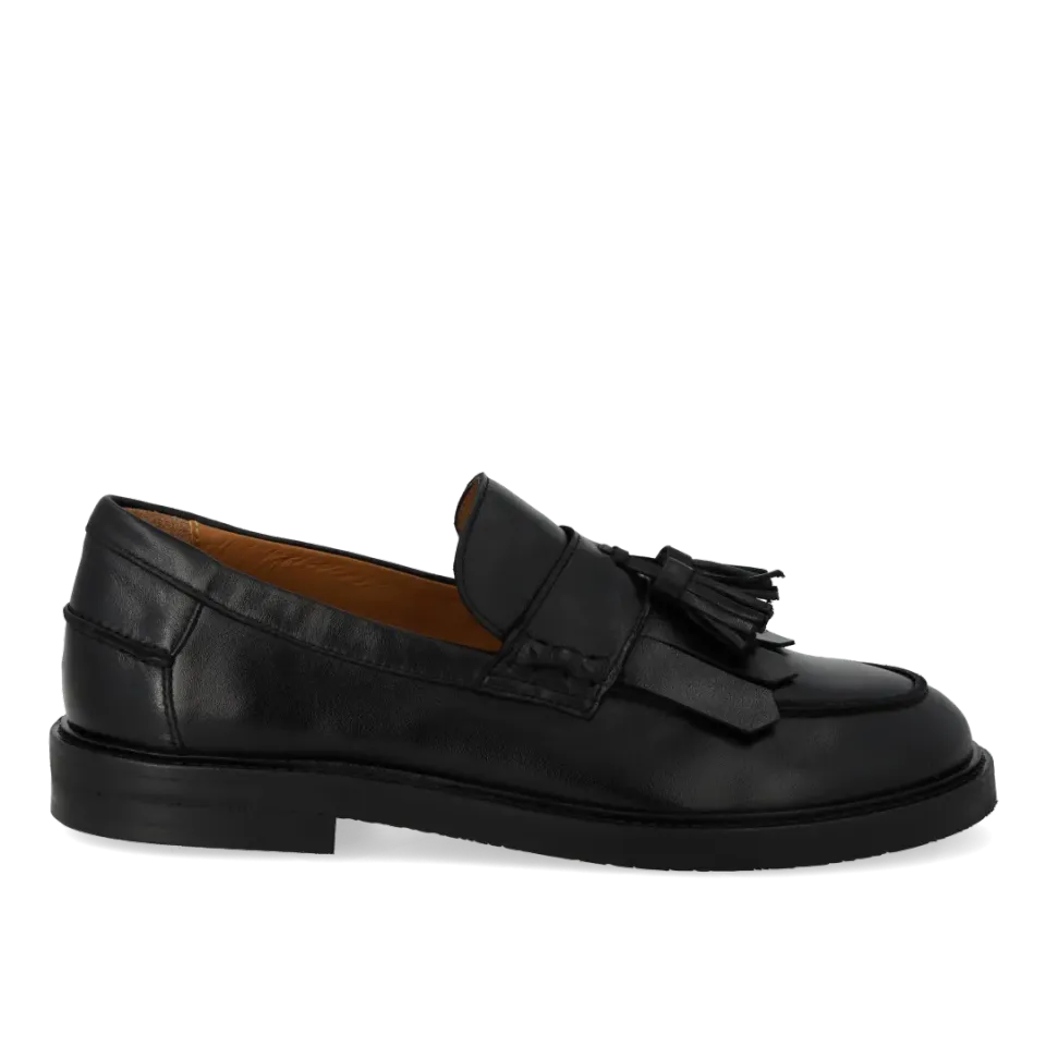 Angulus Penny loafer bred kvast frynser dame