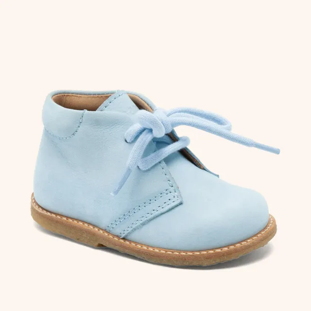 Bisgaard Tue L babysko ice blue læderfoer