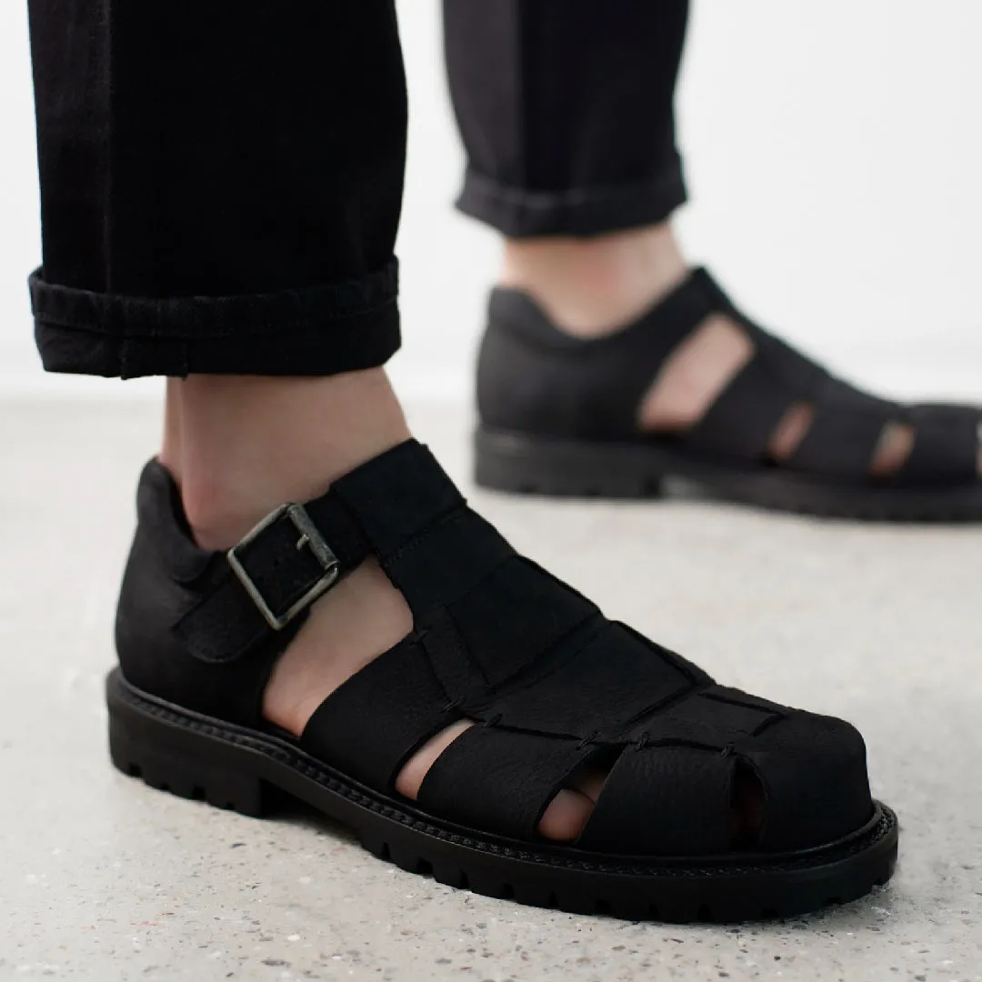 Angulus Chunky sandal læder spænde tracksål