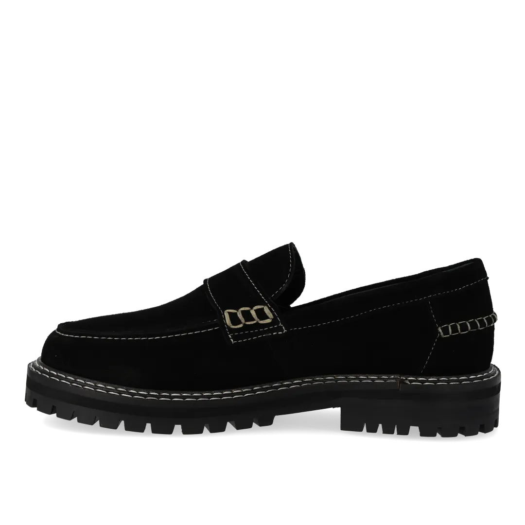 Angulus Penny loafer chunky kontraststik, rund snude