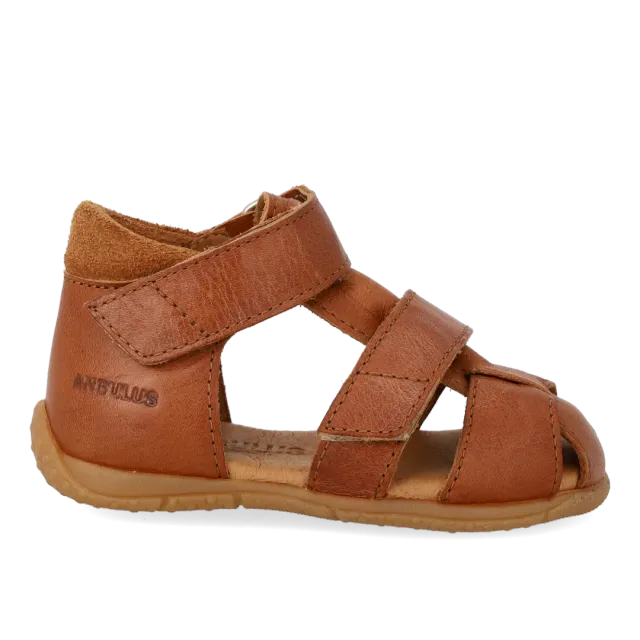 Angulus Sandal dobbelt velcro begyndersandal læder 18-23