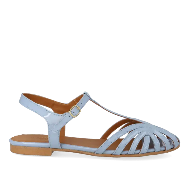 Angulus Flad sandal T-strap organisk detalje