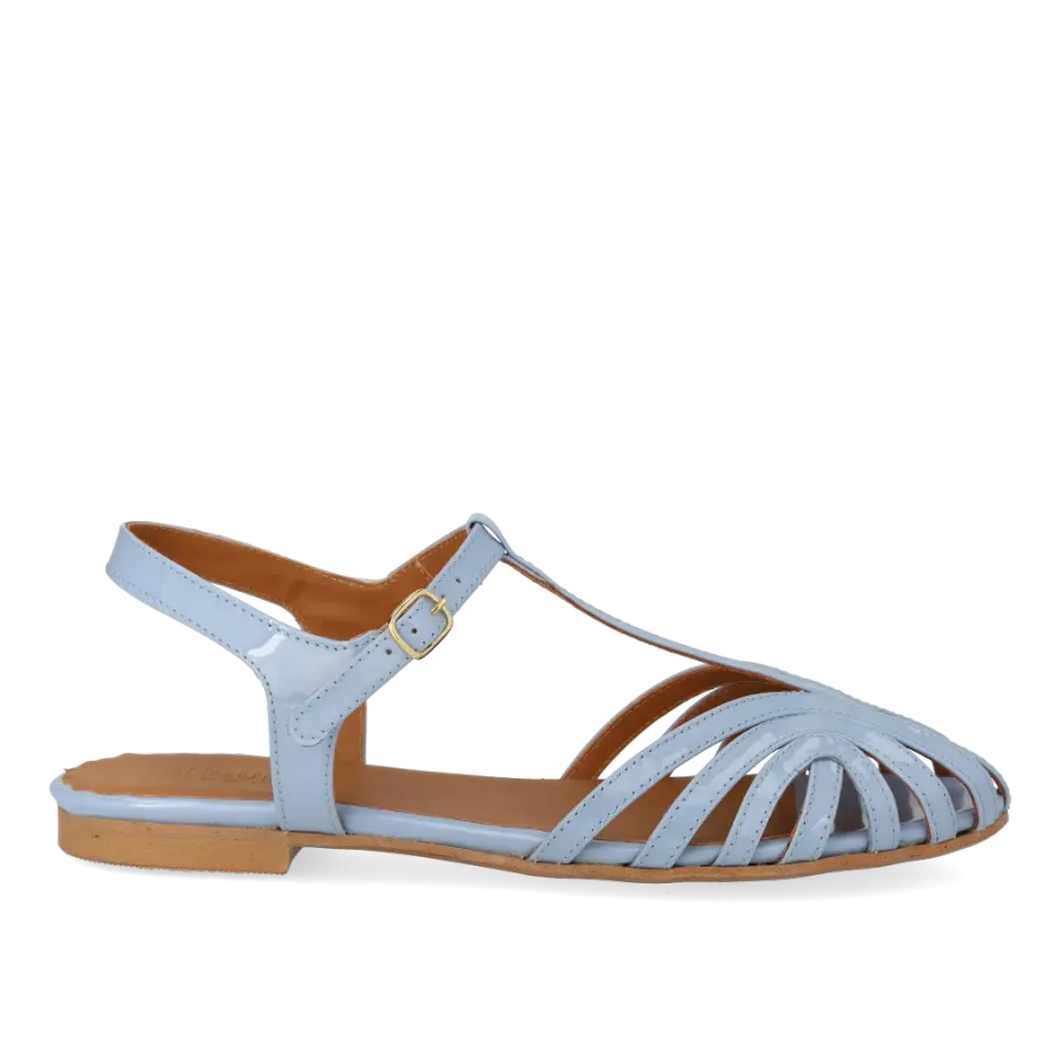 Angulus Flad sandal T-strap organisk detalje