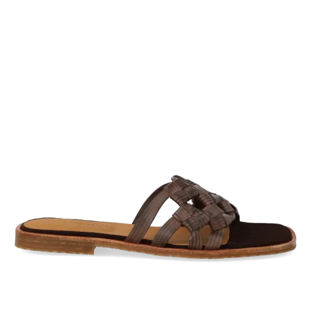 Angulus Slip-on sandal flet dame sandal læder