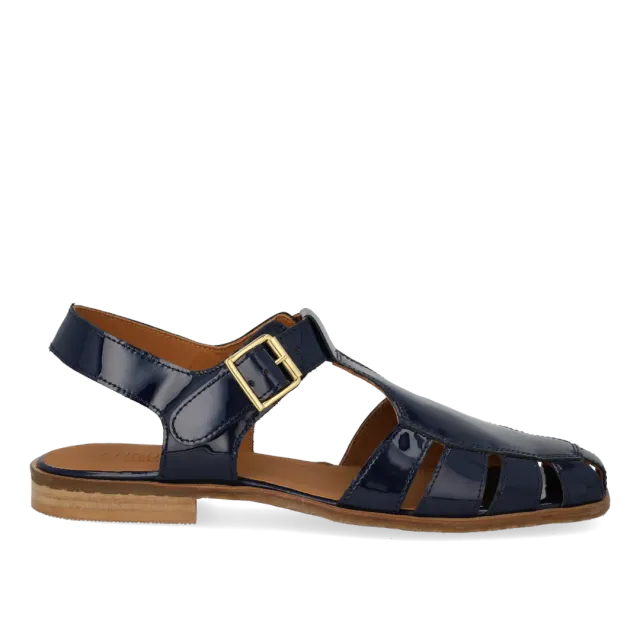 Angulus fisherman sandal hulmønster dame læder ankelstrop