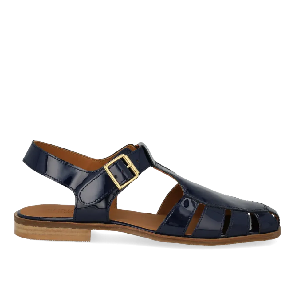 Angulus fisherman sandal hulmønster dame læder ankelstrop