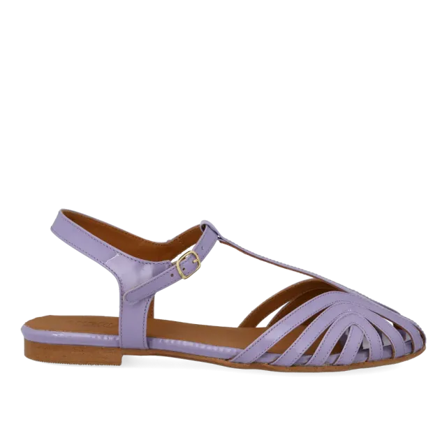 Angulus Flad sandal med smuk organisk frontdetalje damesandal