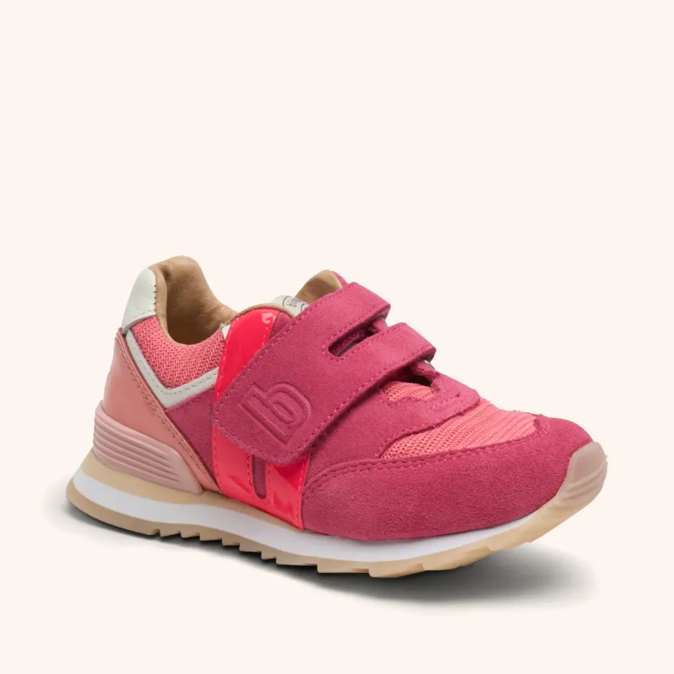 Bisgaard Winston sneaker fuxia velcro ruskind