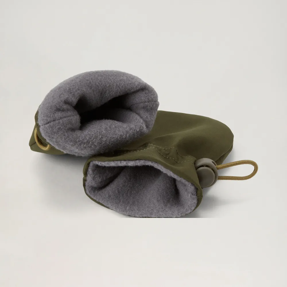 BabyMocs Mittens babyluffer mørkebeige 0-12 mdr