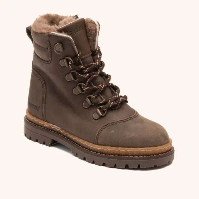 Bisgaard Gert Lamb snørestøvle rustic brown med lammeskind