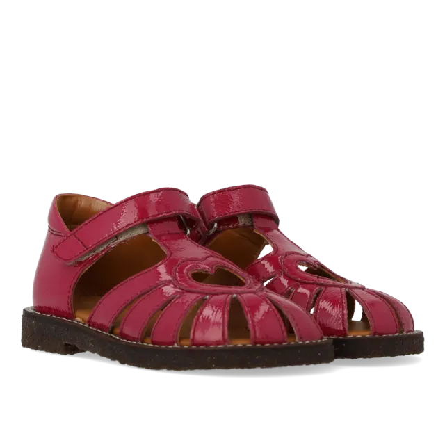 Angulus hjertesandal børnesandal glitter rummelig