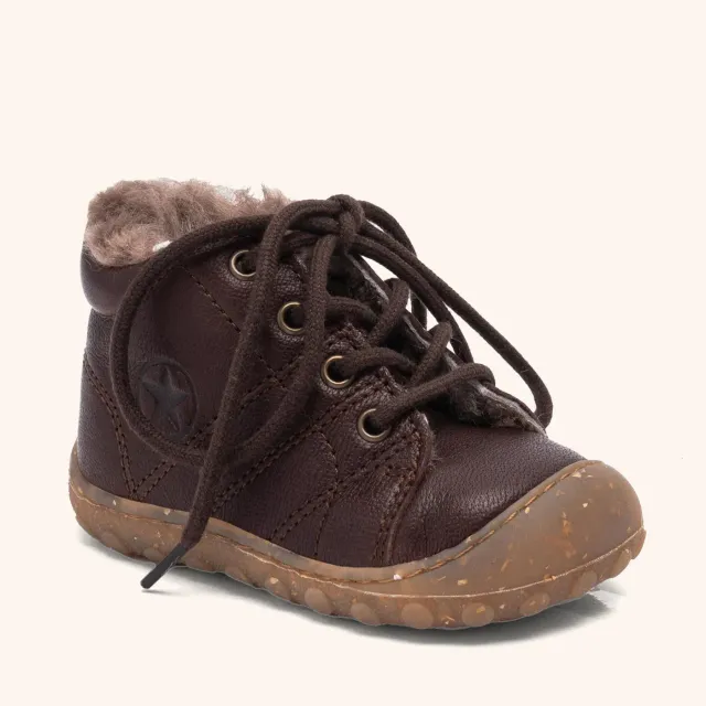 Bisgaard Hale barfodsstøvle Dark Brown lam