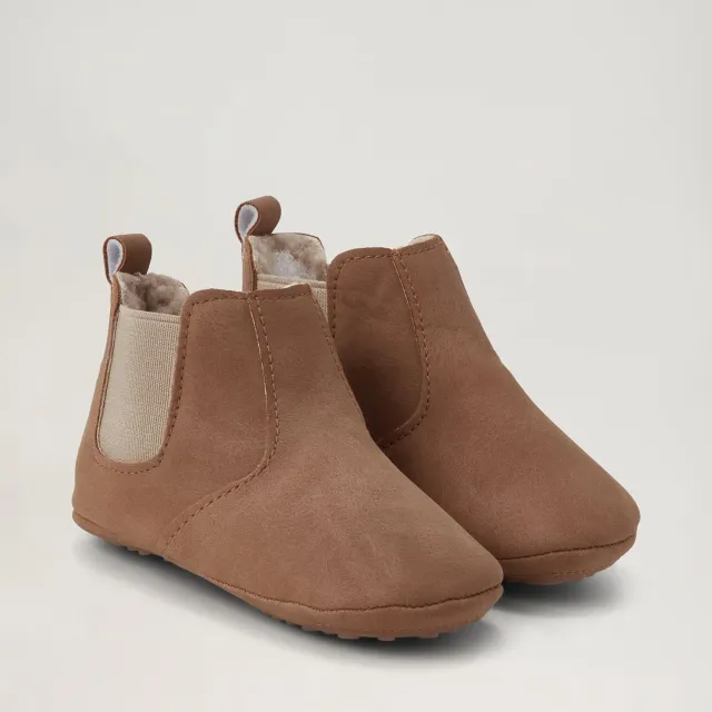 BabyMocs Little Wonderland barfodsstøvle brun foret