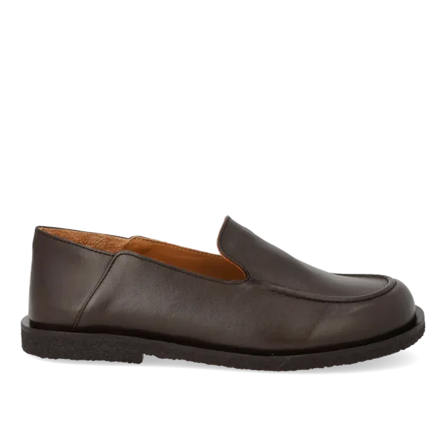 Angulus loafer bred lædersko brun åndbar
