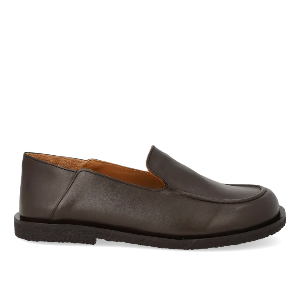 Angulus loafer bred lædersko brun åndbar