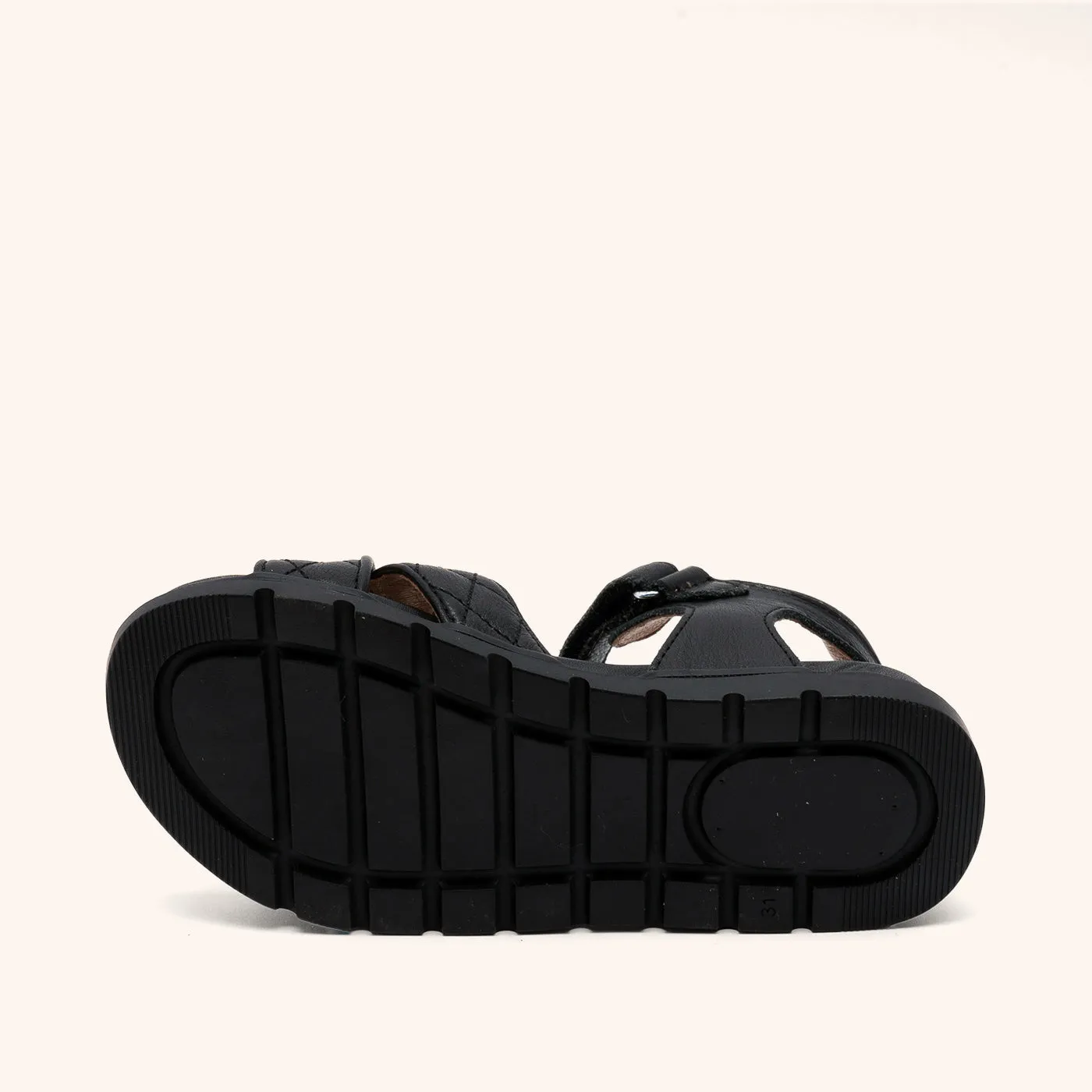 Bisgaard Obi sandal sort åben med velcro