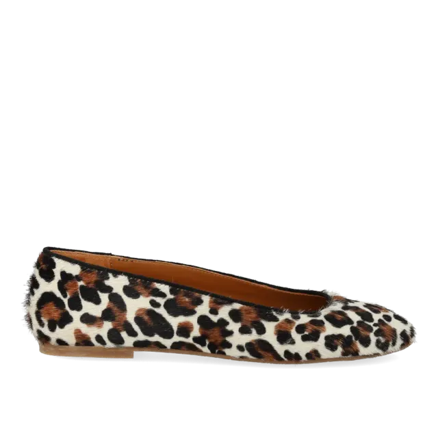 Angulus Leopard ballerina pumps spids tå 5 cm hæl