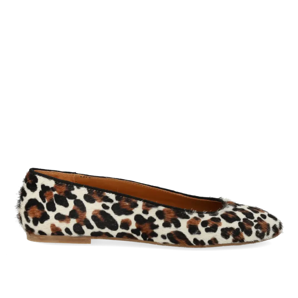 Angulus Leopard ballerina pumps spids tå 5 cm hæl