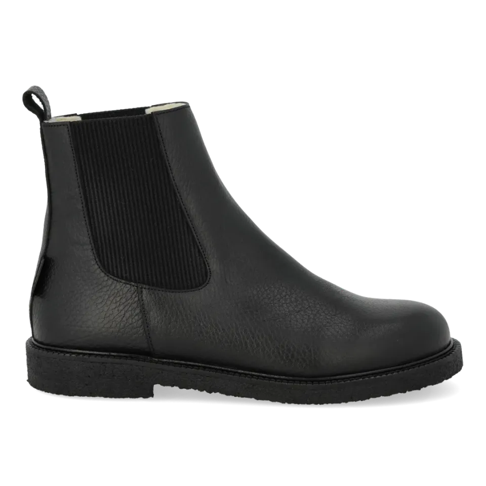 Angulus Chelsea TEX-støvle dame merino sort