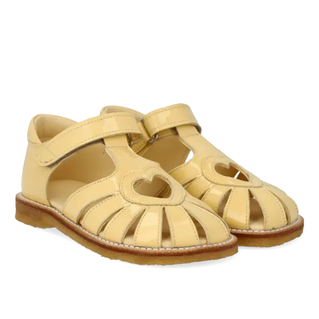 Angulus Hjertesandal velcro børn læder