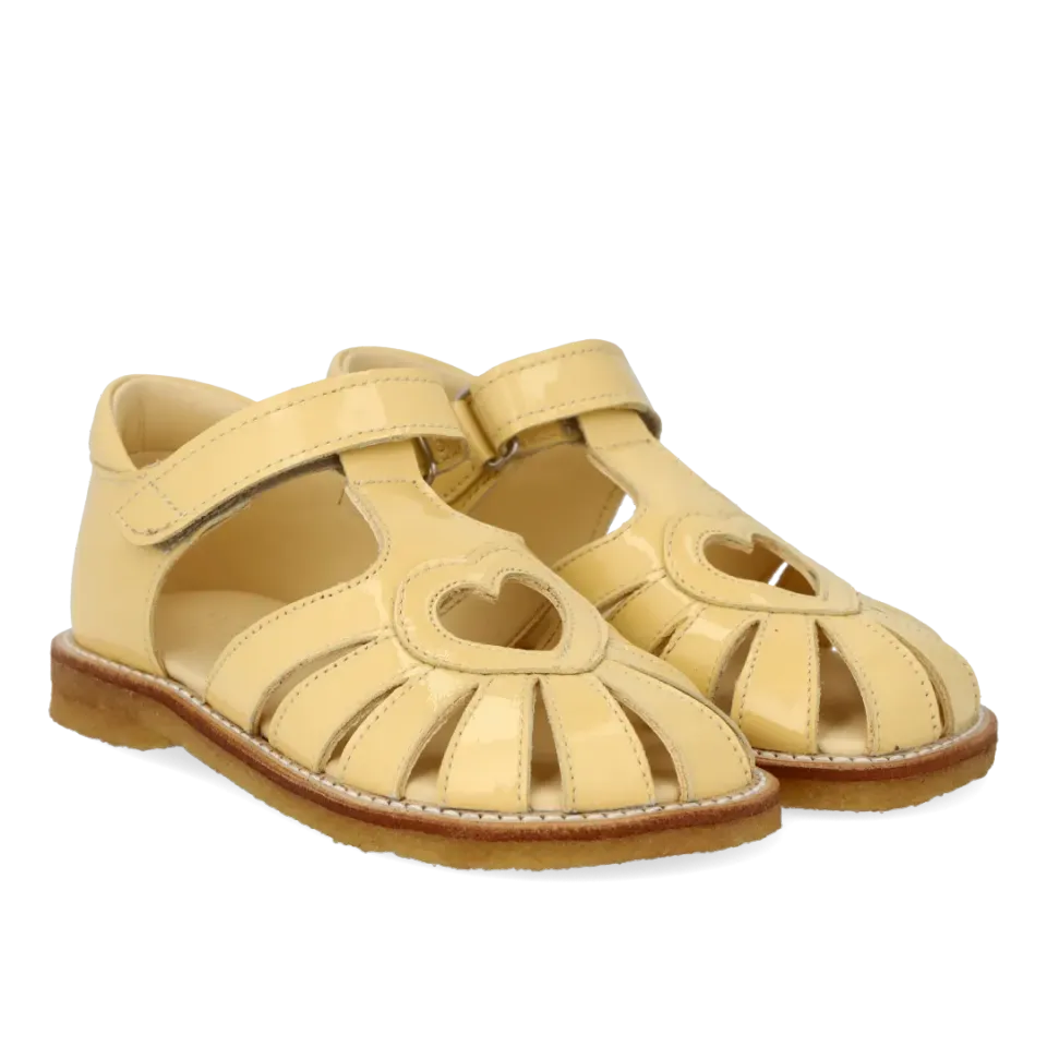 Angulus Hjertesandal velcro børn læder