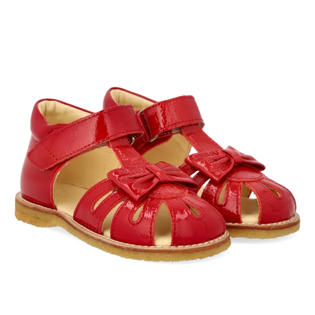 Angulus Begynder Sandal med Sløjfe børnesandal velcro læder
