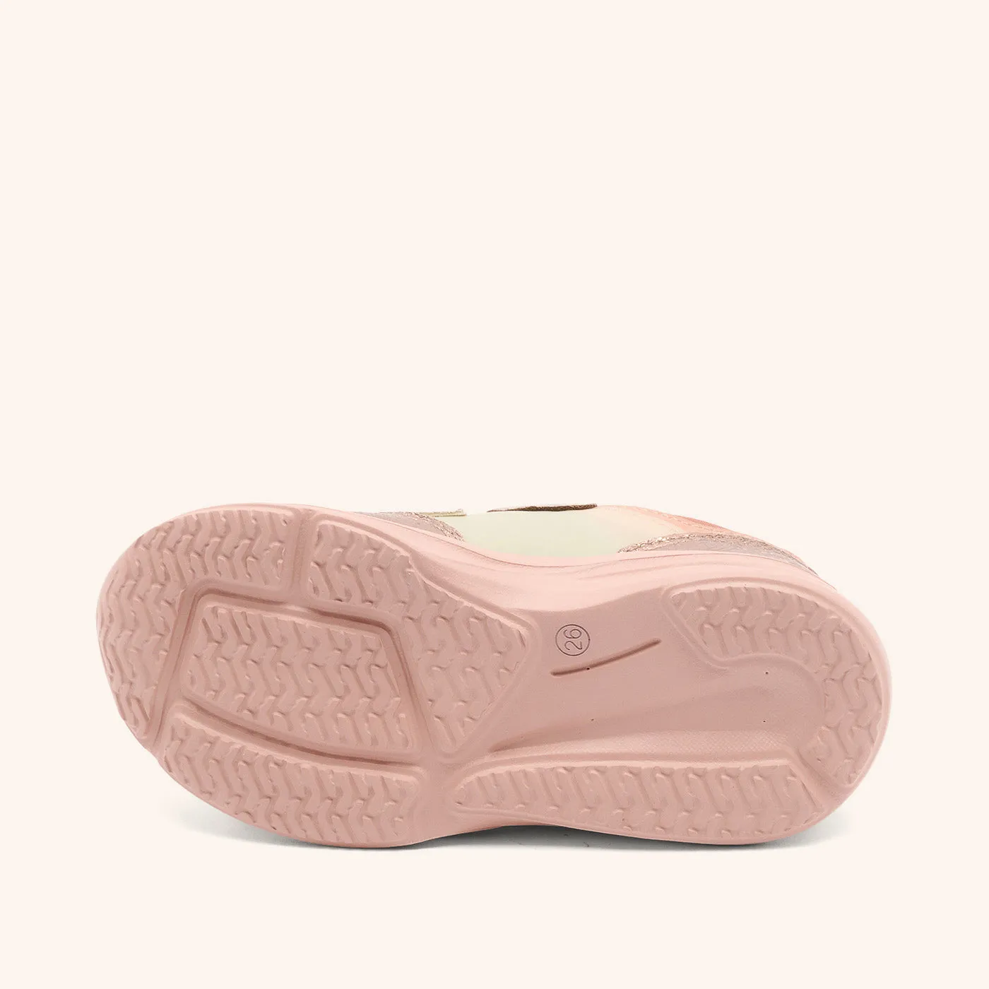 Bisgaard Yuki Tex glitter sneaker rose gold vandtæt