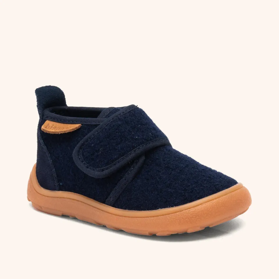 Bisgaard Basic barefoot hjemmesko navy uld