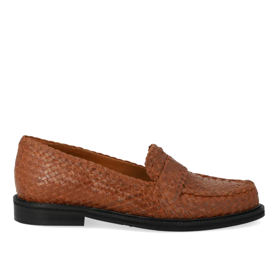 Angulus Håndflettet Penny Loafer loafers læder