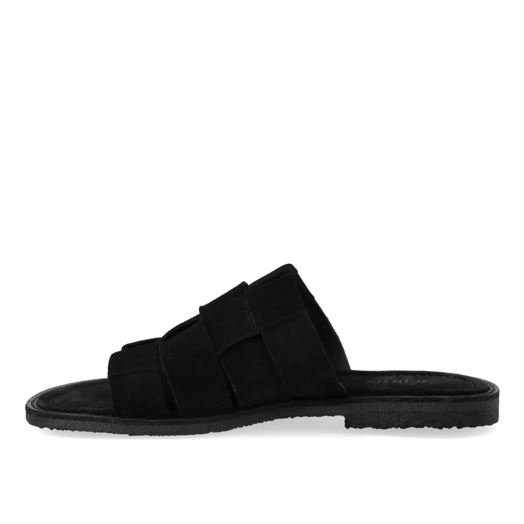 Angulus Flettet slip-on sandal ruskind bred