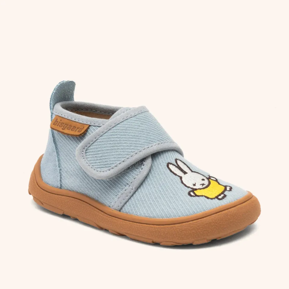 Bisgaard Barefoot Basic hjemmesko lyseblå Miffy