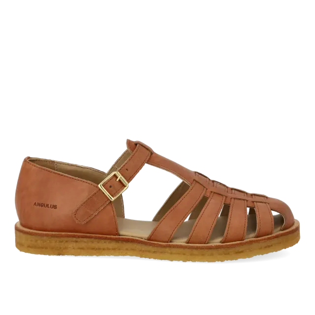 Angulus Klassisk Fisherman sandal læder rågummi