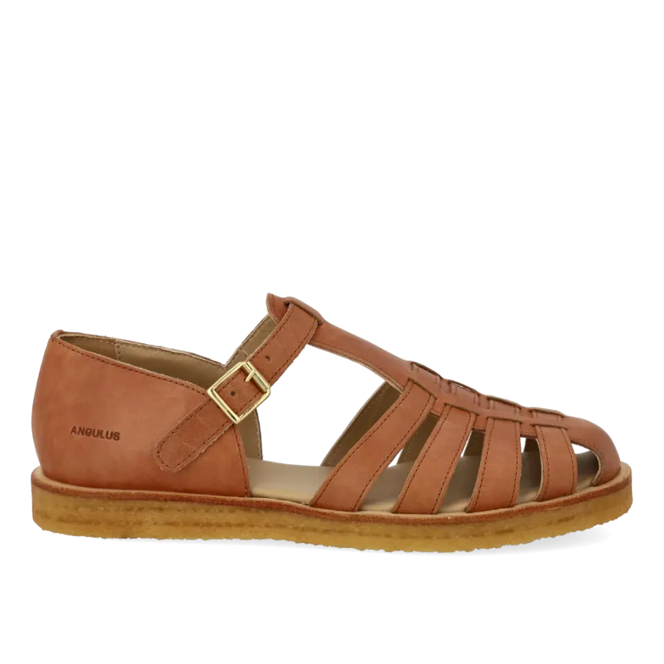 Angulus Klassisk Fisherman sandal læder rågummi
