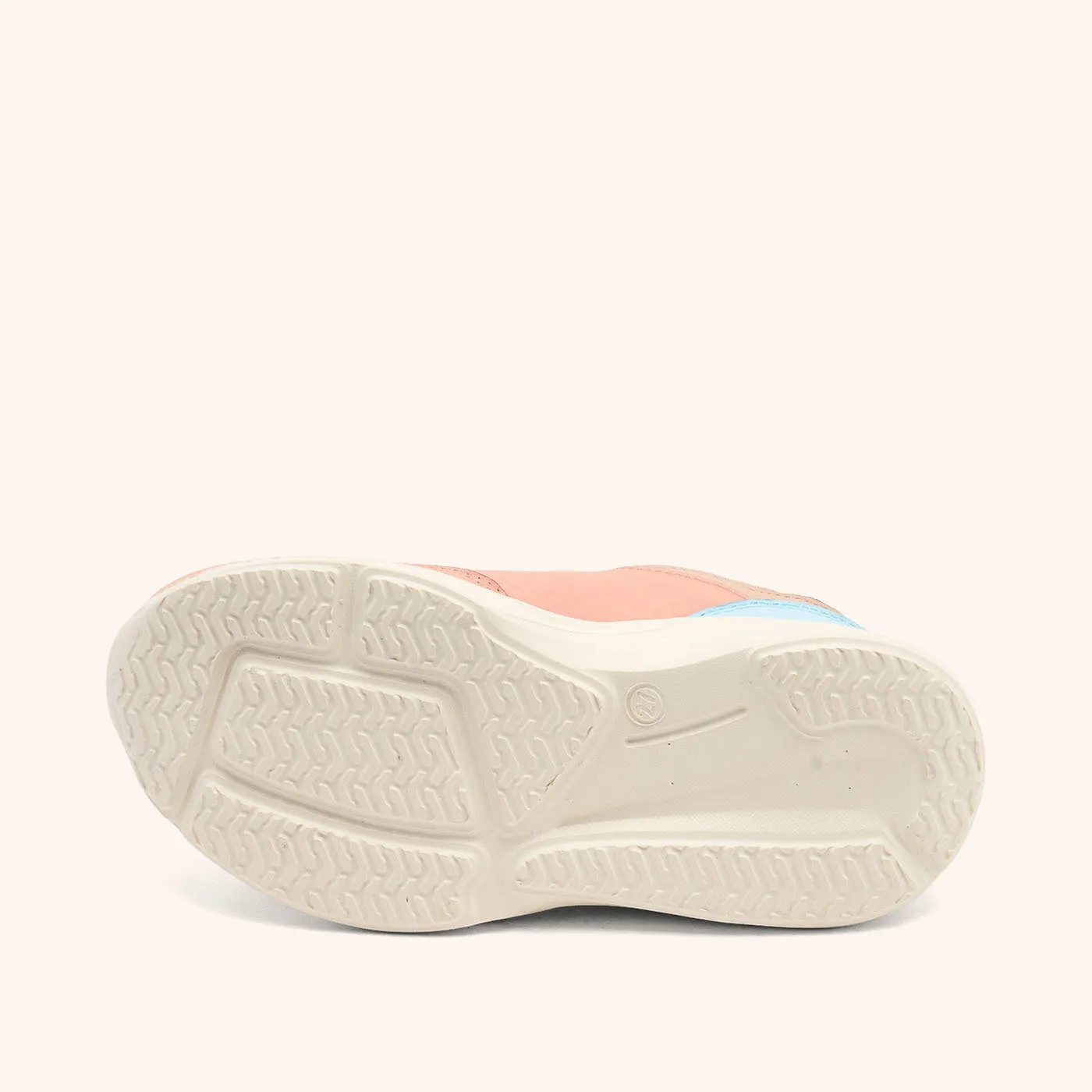 Bisgaard Yuki Glitter sneaker nude læder